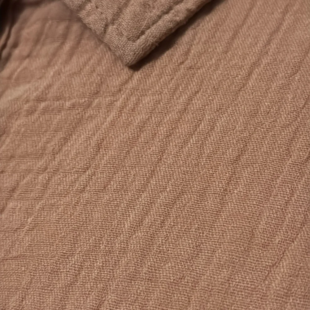 NWT SO brand Cotton Button Front Shirt-Sz M-Relaxed Boxy Fit-Rusty Orange Color - Picture 5 of 14